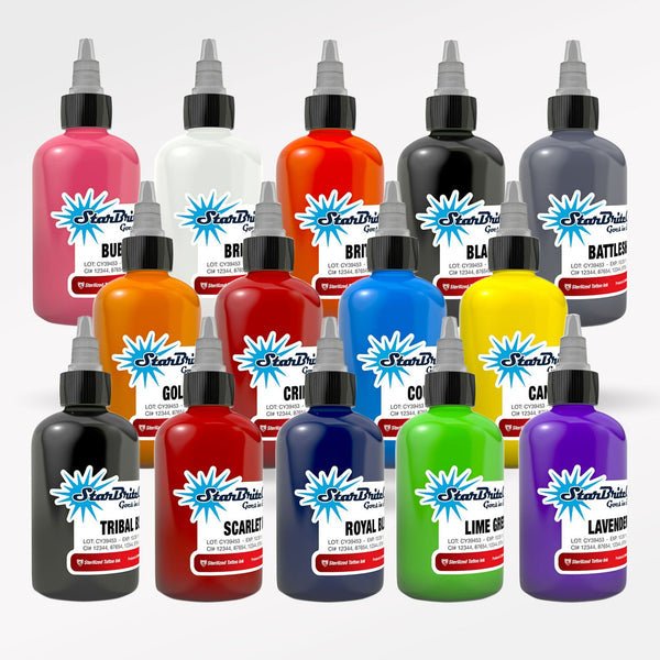 Starbrite Tattoo Inks - Vibrant, Sterilized, and Consistent Colors