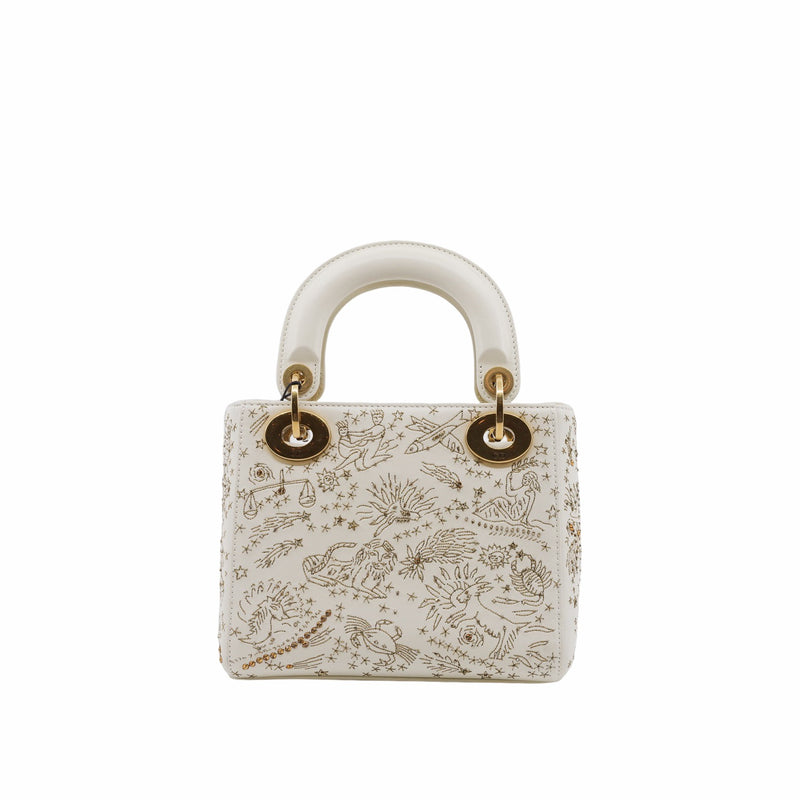 lady dior mini white crystal GHW  LUXE LINK