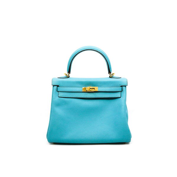 Hermes Birkin 25 Bag 3p Blue Atoll Togo PHW