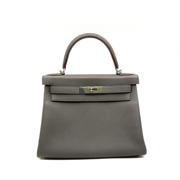 Hermes Mini Kelly I Bag M8 Gris Asphalt Swift SHW