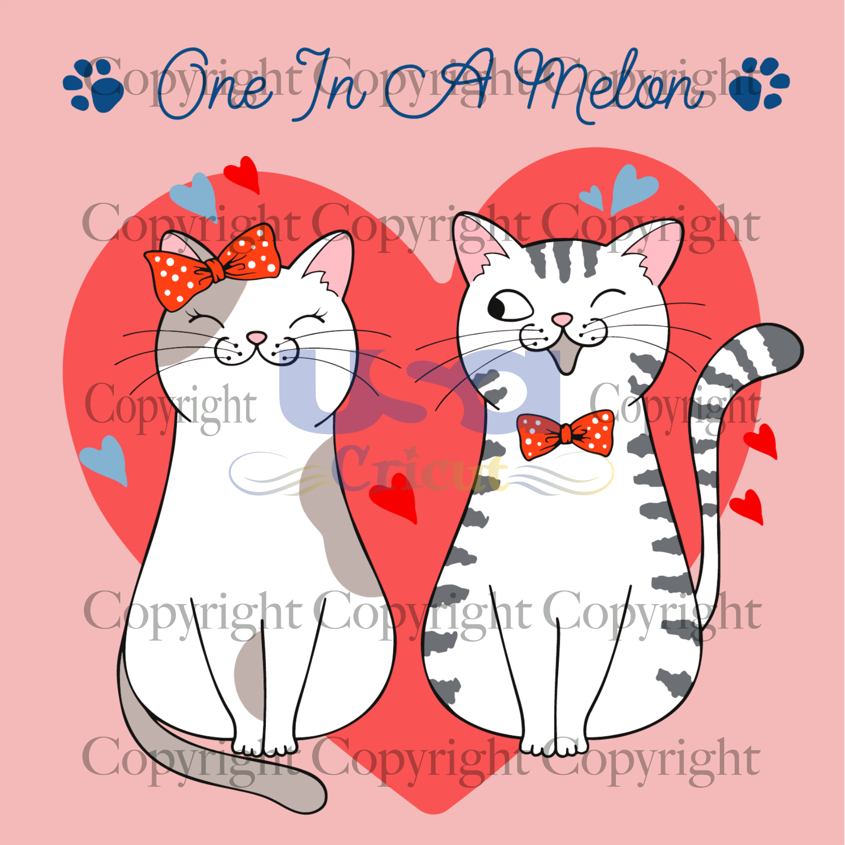 Download Cat One In A Melon Svg Best Friend Cat Couple Cat Svg Cute Cat Frie Usa Cricut