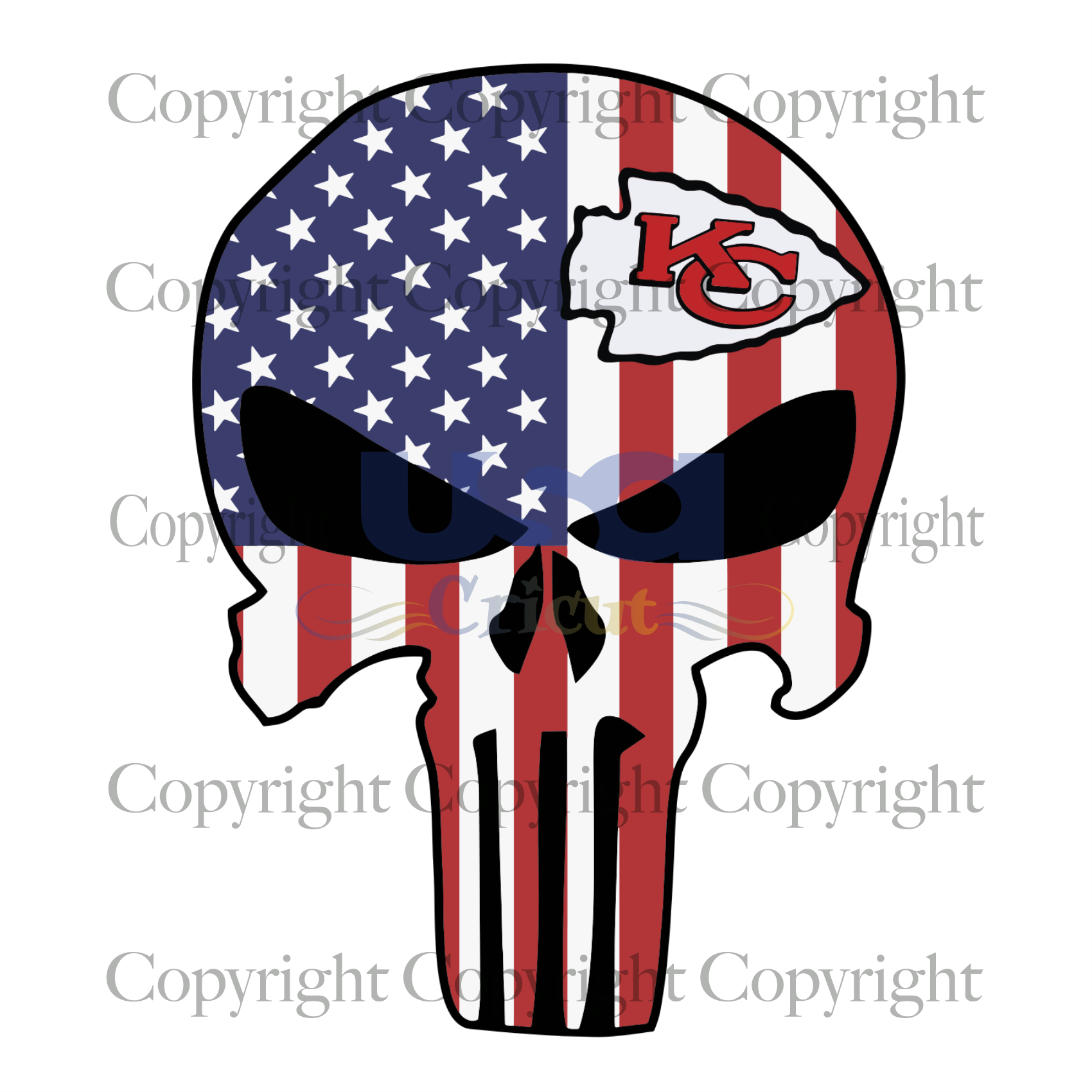 Download Kansas City American Skull Sport Svg American Skull Kansas City Chi Usa Cricut