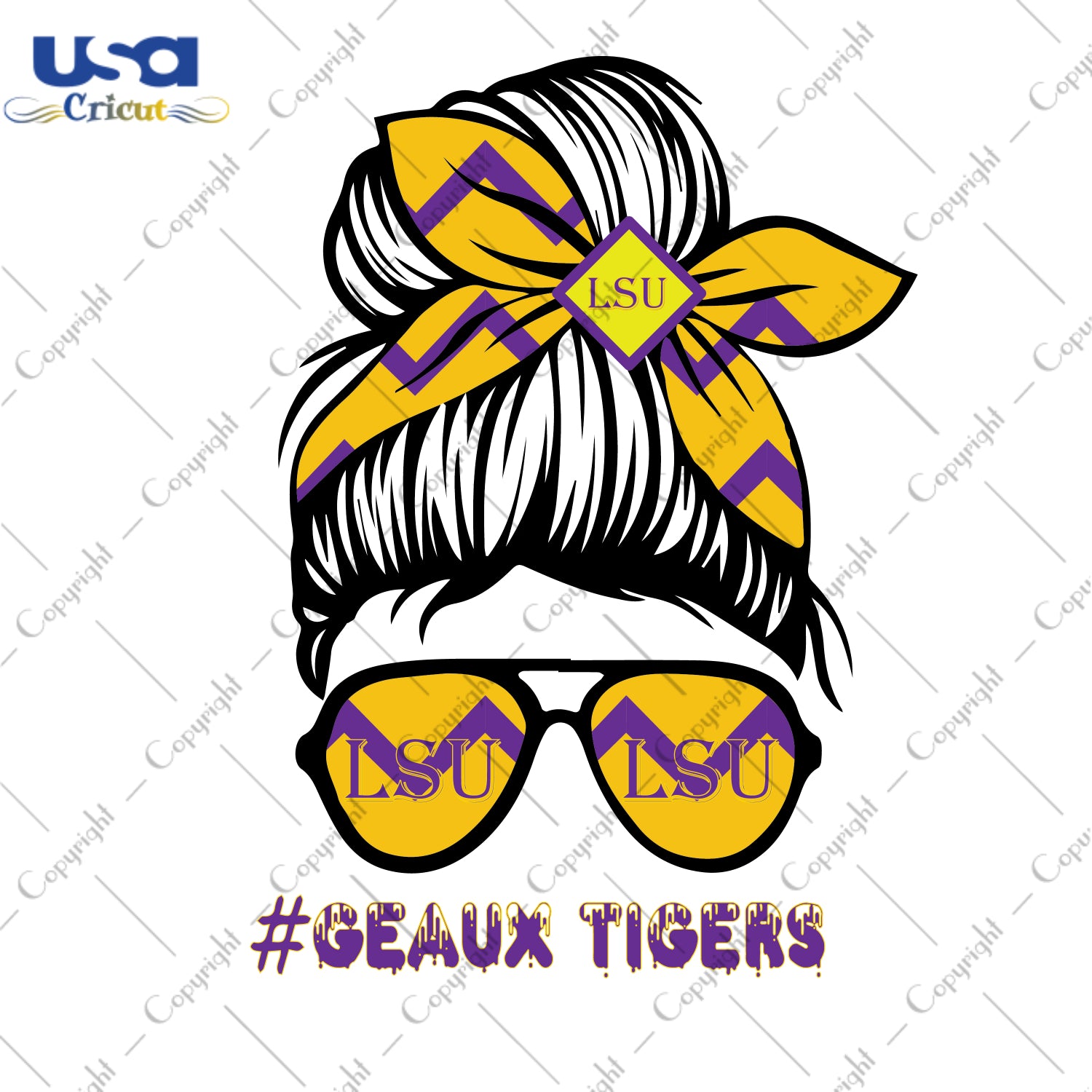 Download Geaux Tigers Lsu Tigers Logo Sport Messy Bun Gifts Lsu Shirt Svg File Usa Cricut