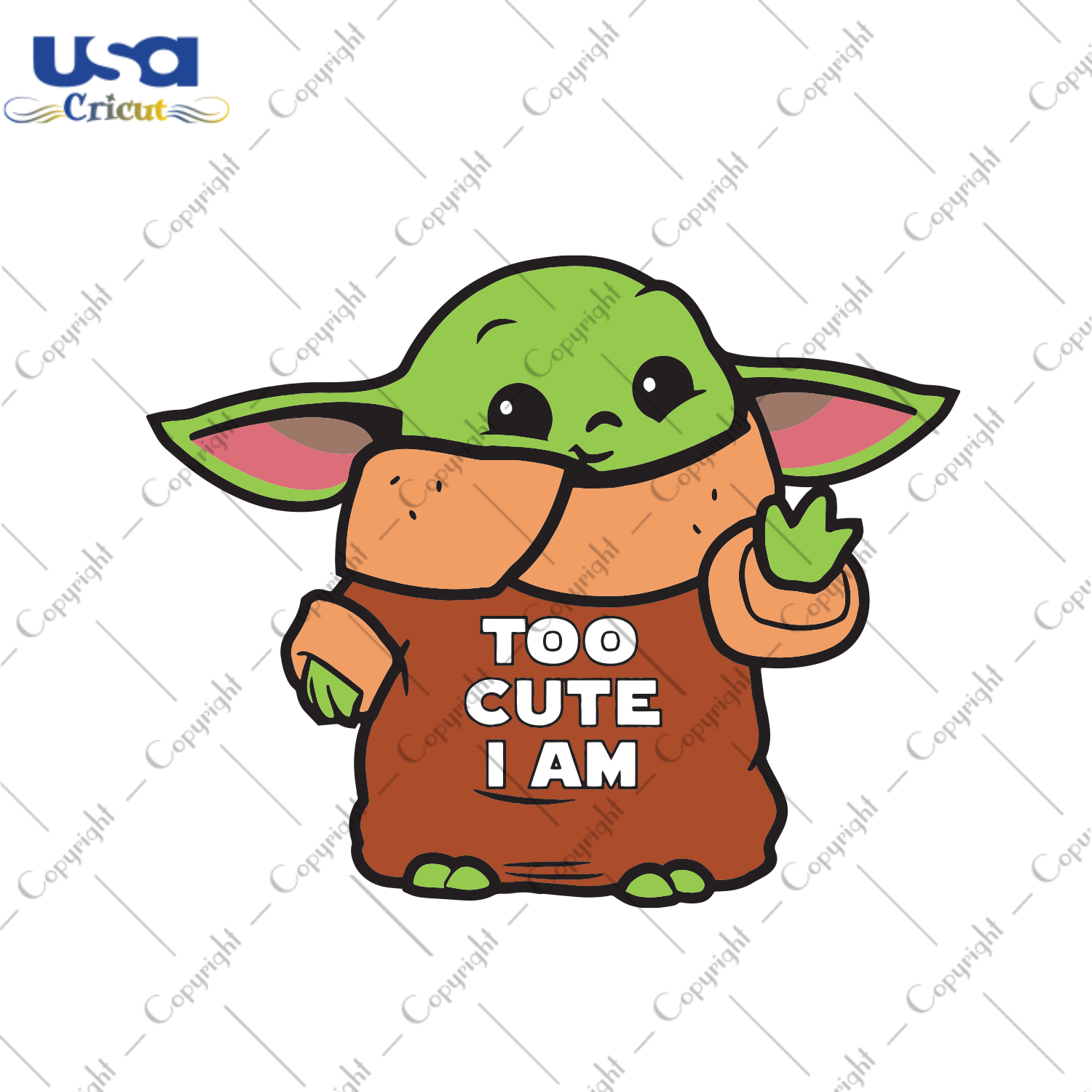 Too Cute I Am Trending Svg Cute Baby Yoda Gift Friendzone Yoda Bab Usa Cricut