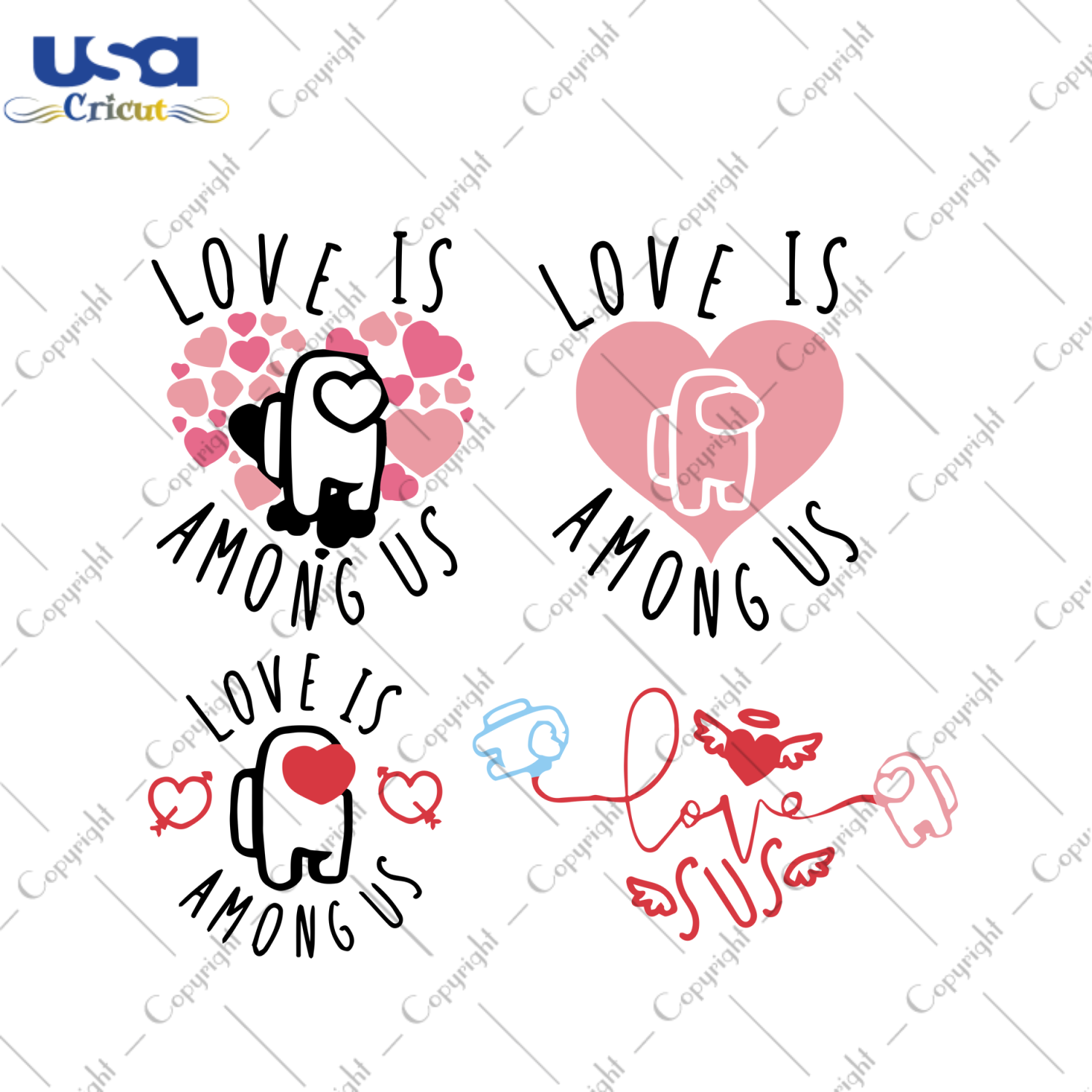 valentine among us svg