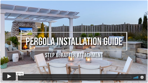 Stillframe sample of a pergola installation guide video representing our 12-part installation video series