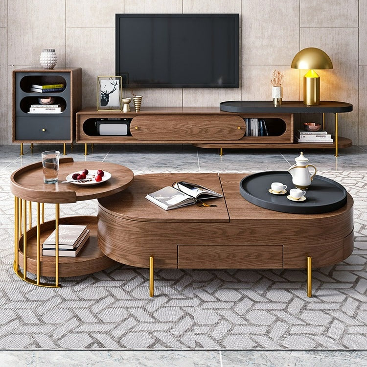 walnut coffee table set