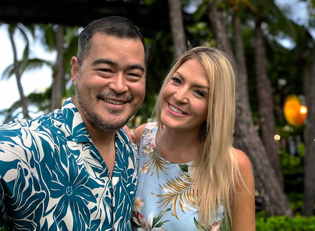 aloha shirts and dress luau couple