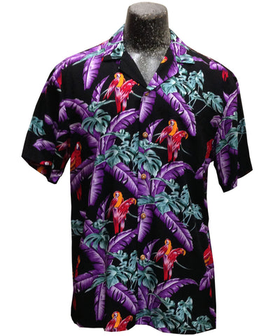 Jungle Bird shirt in black by Paradise Found