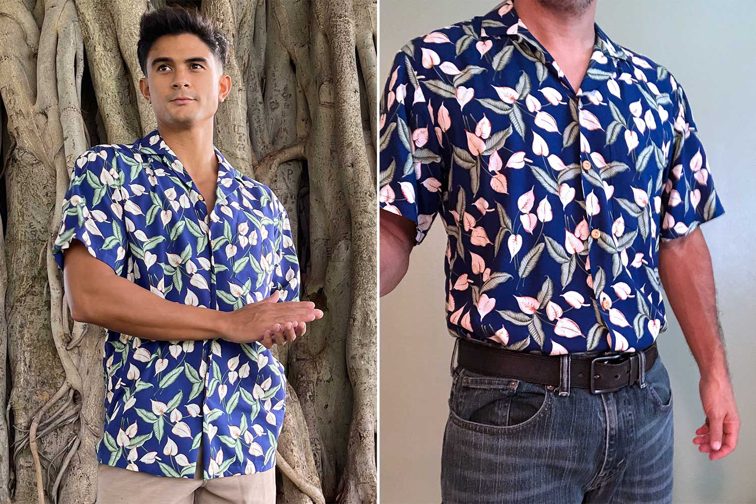 Hawaiian Shirt Tucked vs Untucked (Paradise Found Mini Anthurium Shirt)