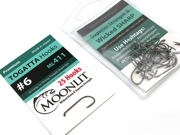 TOGATTA ML411 Premium Barbless Hook  Moonlit Fly Fishing — DRAGONtail  Tenkara