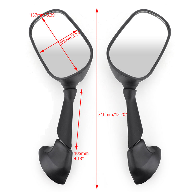 Motorcycle Mirrors Rear View Side Bar End Mirrors Round For Yamaha YZF R6  R3 R1