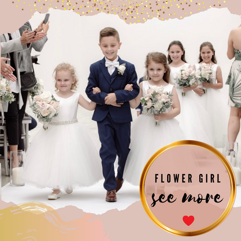 Perfect flower girl dresses in ivory