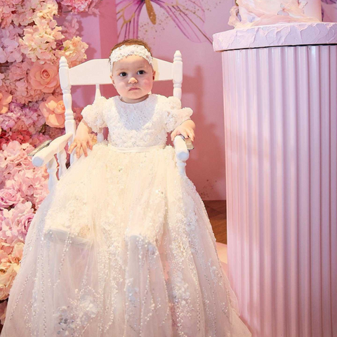 baby girl christening gown