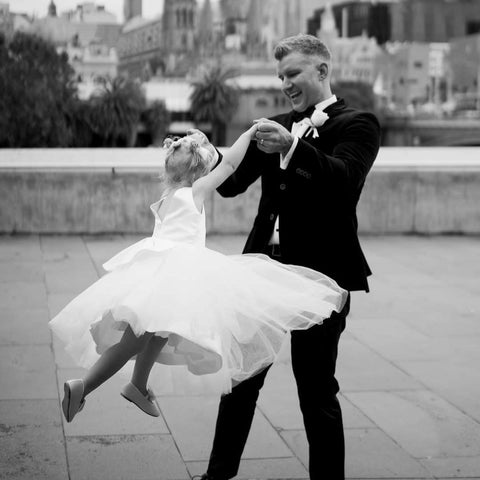 white flower girl dresses