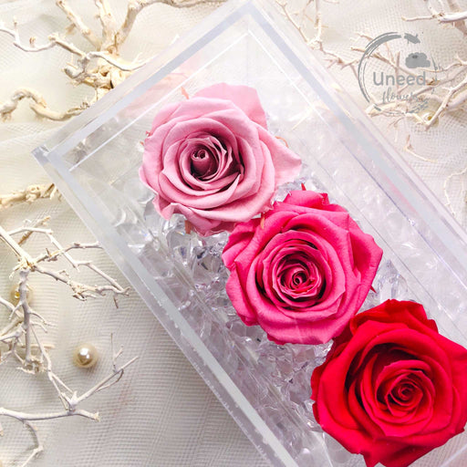 Louboutin Red Eternity Roses - Acrylic Box