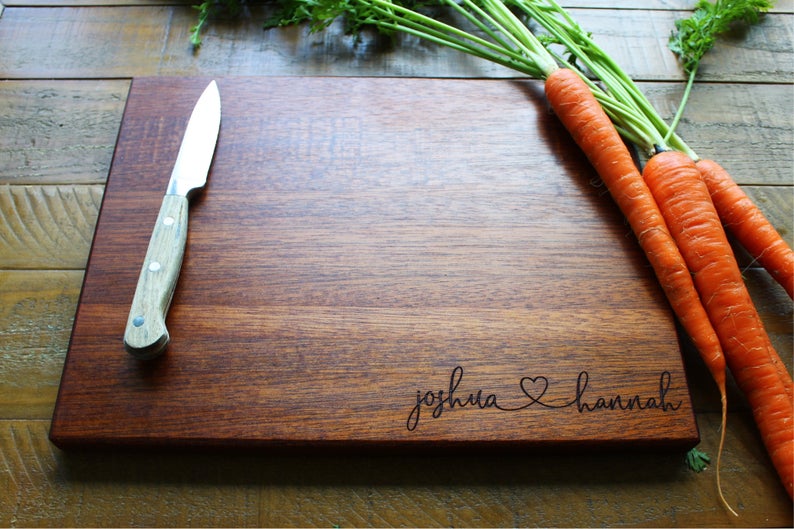 Family Kitchen Custom Engraved Bamboo Cutting Board - Whitetail