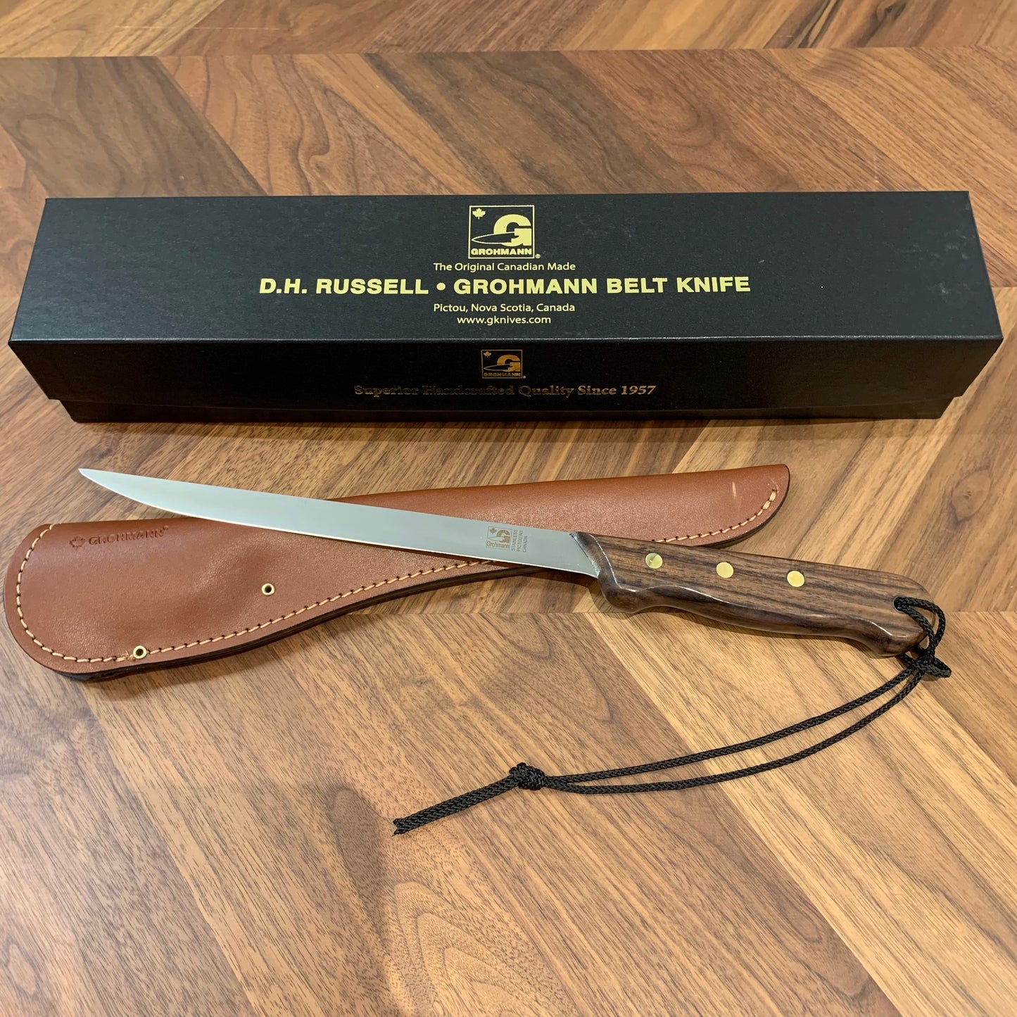 8" Blade Regular Line Fillet Knife & Leather Sheath, [product_brand], Post Box Tackle
