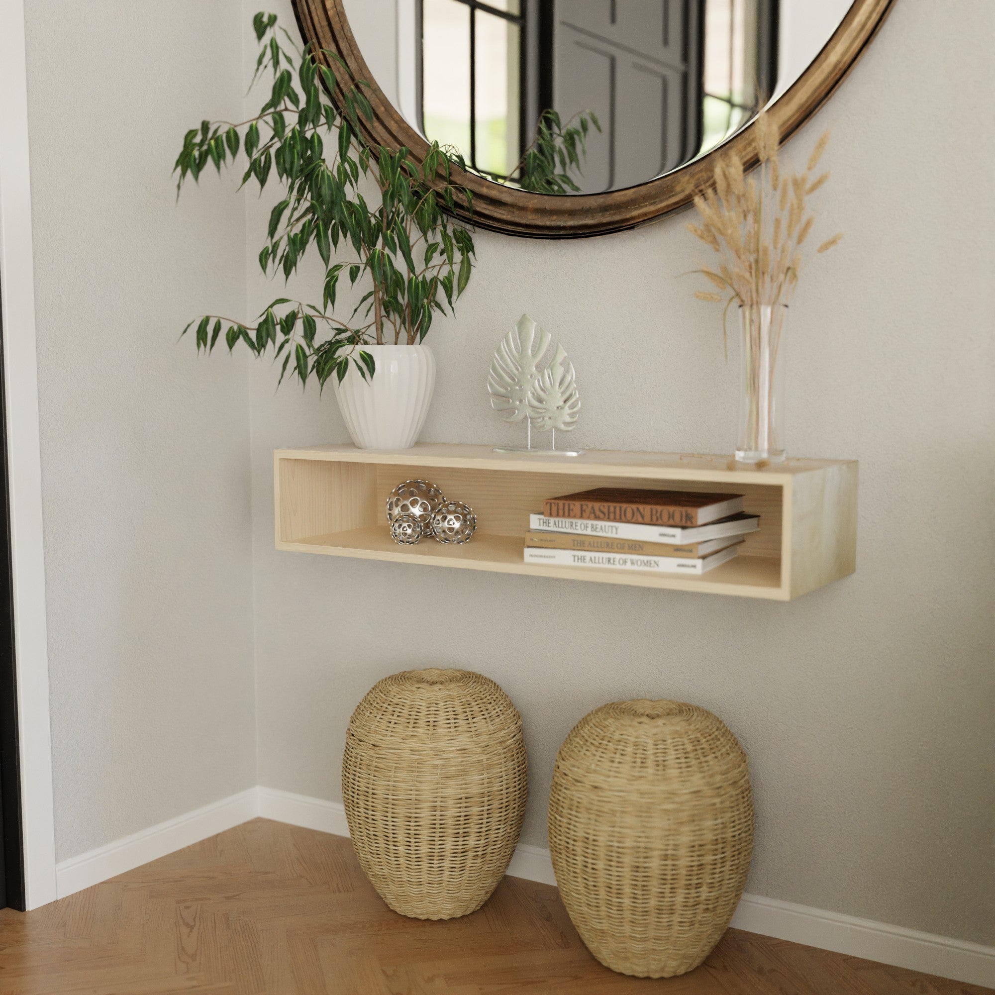 Solid Walnut Floating Cookbook Shelf – Krovel Furniture Co.