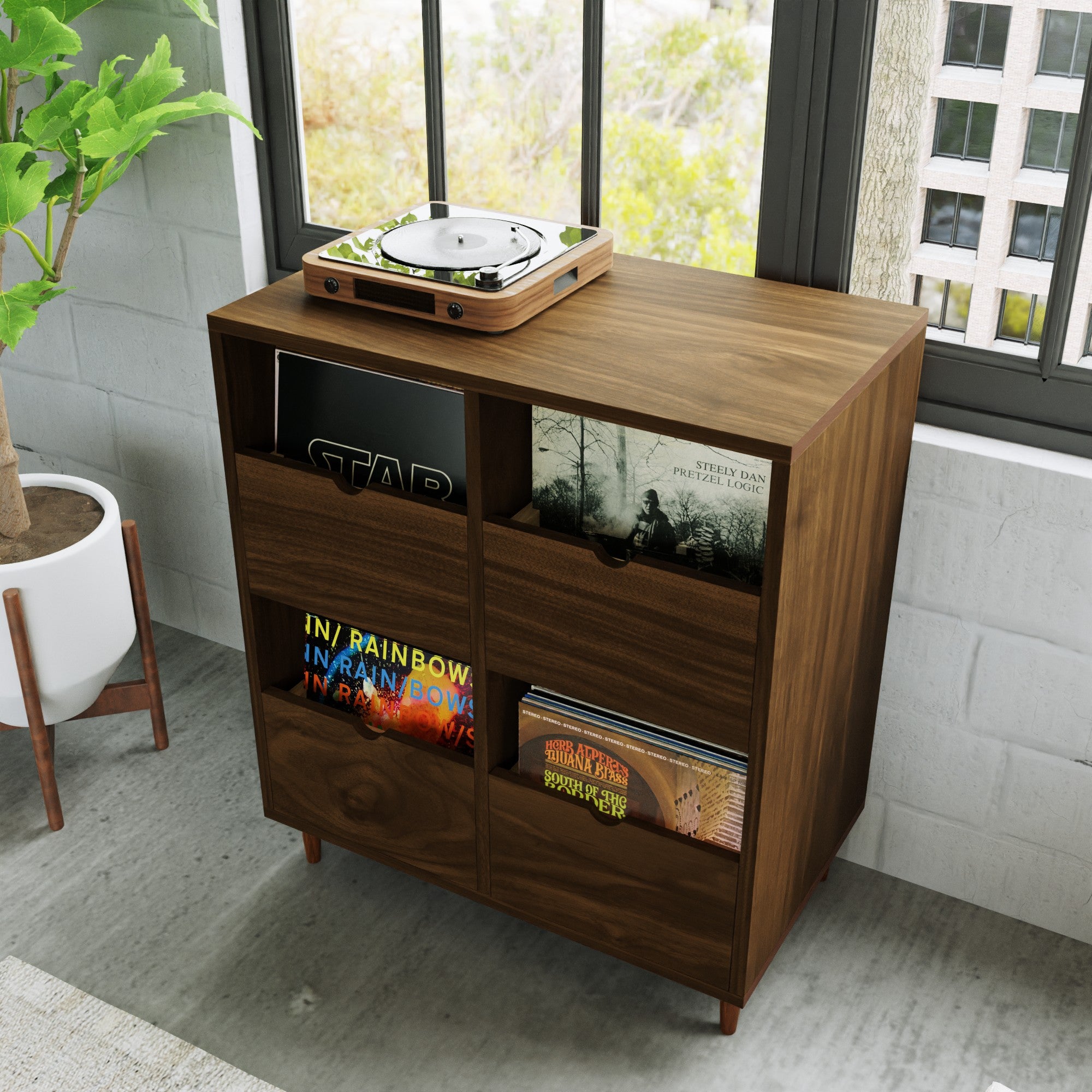 Walnut Floating Storage Cabinet – Krovel Furniture Co.