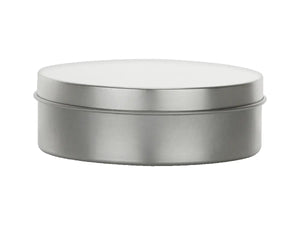 4 oz Metal Silver Seamless Press-On Round Tin - Citadel Packaging