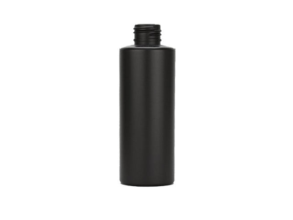 Clear 12 oz / 354 ml Professional Cylinder Pet Plastic Bottles (BPA Free) with Wide Black Disc Cap, Size: 24