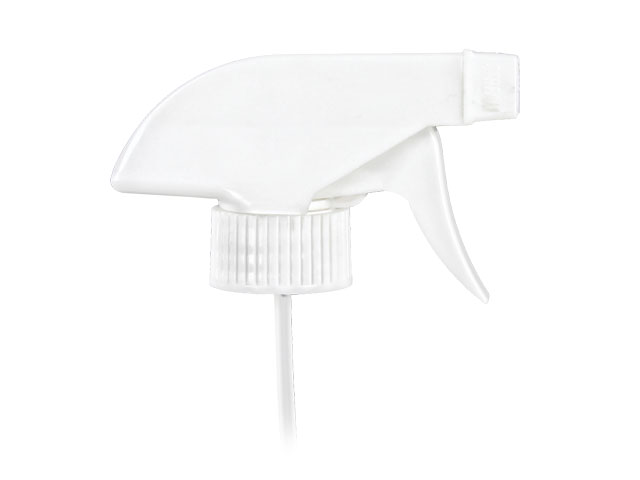 28-400 White Ribbed Trigger Sprayer (9.875" Diptube, .60cc Output) - Citadel Packaging product image