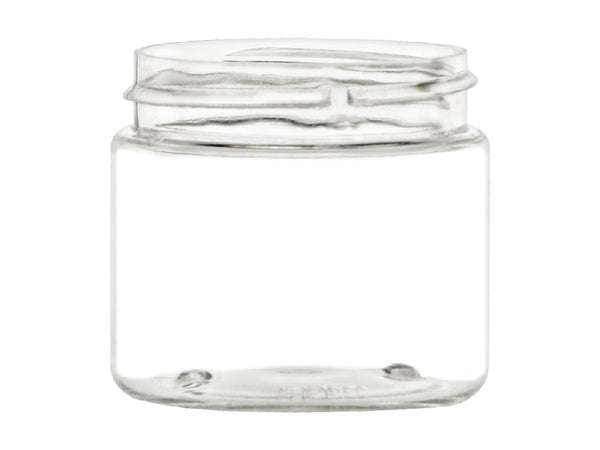 12 oz clear PET plastic single wall jar with 89-400 neck finish, 25 Pack  (12 oz, Gold)