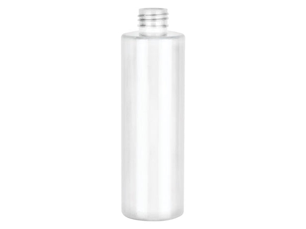 8 oz. Clear PET Boston Round Plastic Bottle (24-410 Neck Size) - AromaTools®