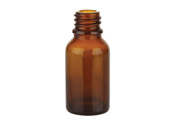 16OZ AMBER GLASS BOTTLE WITH BLACK PHENOLIC CAP 28/400