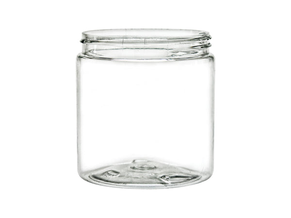 12 oz clear PET plastic single wall jar with 89-400 neck finish, 25 Pack (12
