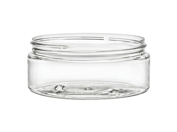 12 oz clear PET plastic single wall jar with 89-400 neck finish, 25 Pack  (12 oz, Gold)