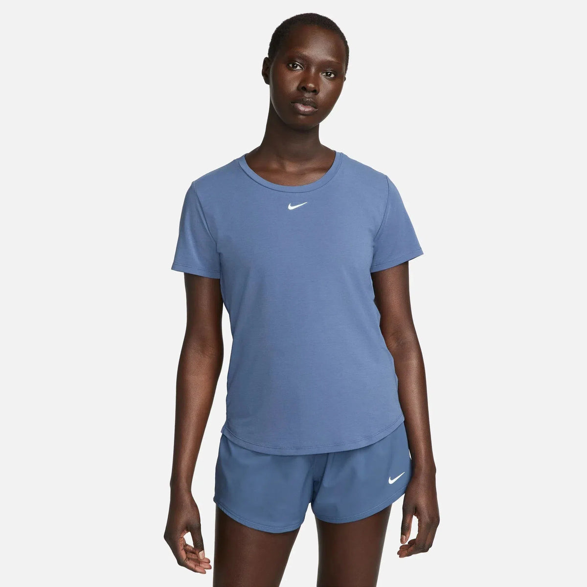 Nike Dri-fit One Luxe azul camisetas tirantes fitness mujer