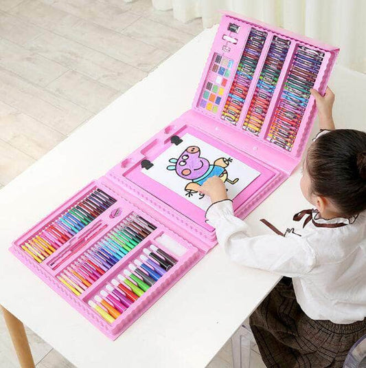 Children's Set Painting Watercolor Pen Brush Art Learning Supplies Stationery.