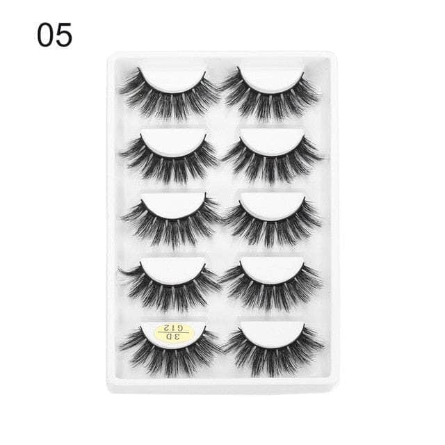 3D Faux Mink Hair Eyelashes Wispies Fluffies Natural Long Soft Handmade Cruelty-free.