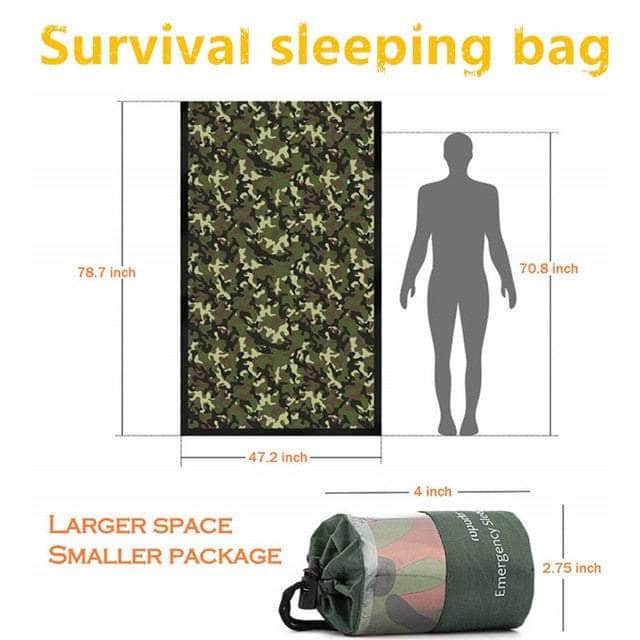 Emergency Sleeping Bags, Lightweight,Waterproof Portable  Survival Gear for Outdoor Camping Hiking.