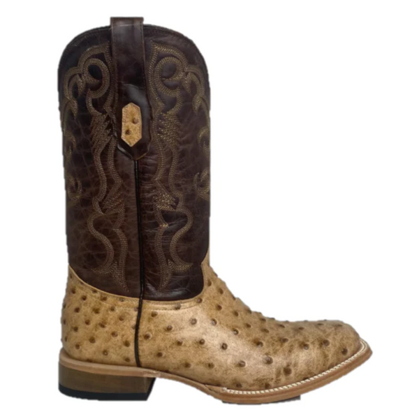 COWTOWN COGNAC OSTRICH PRINT BOOT