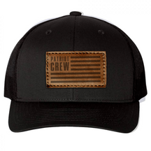 Patriot Crew Flag Leather Patch Trucker Hat