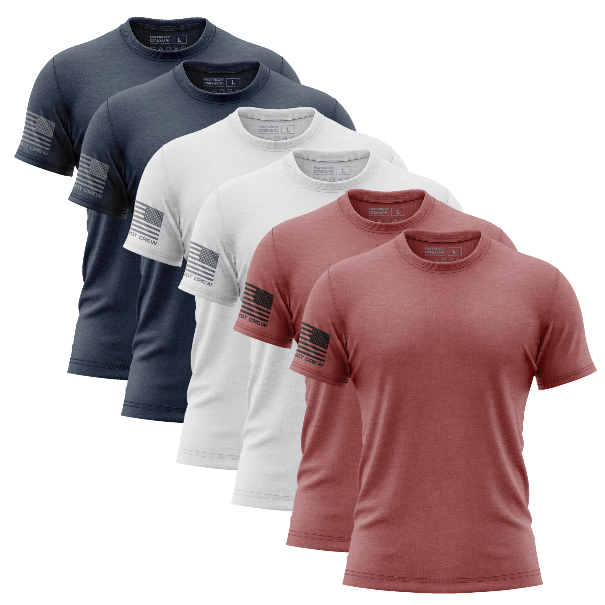 Image of Red, White, & Blue T-Shirt (6 Pack)