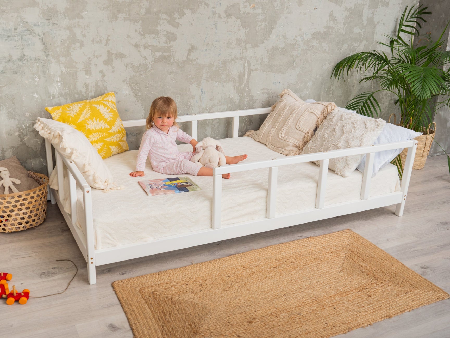 montessori twin bed with rails