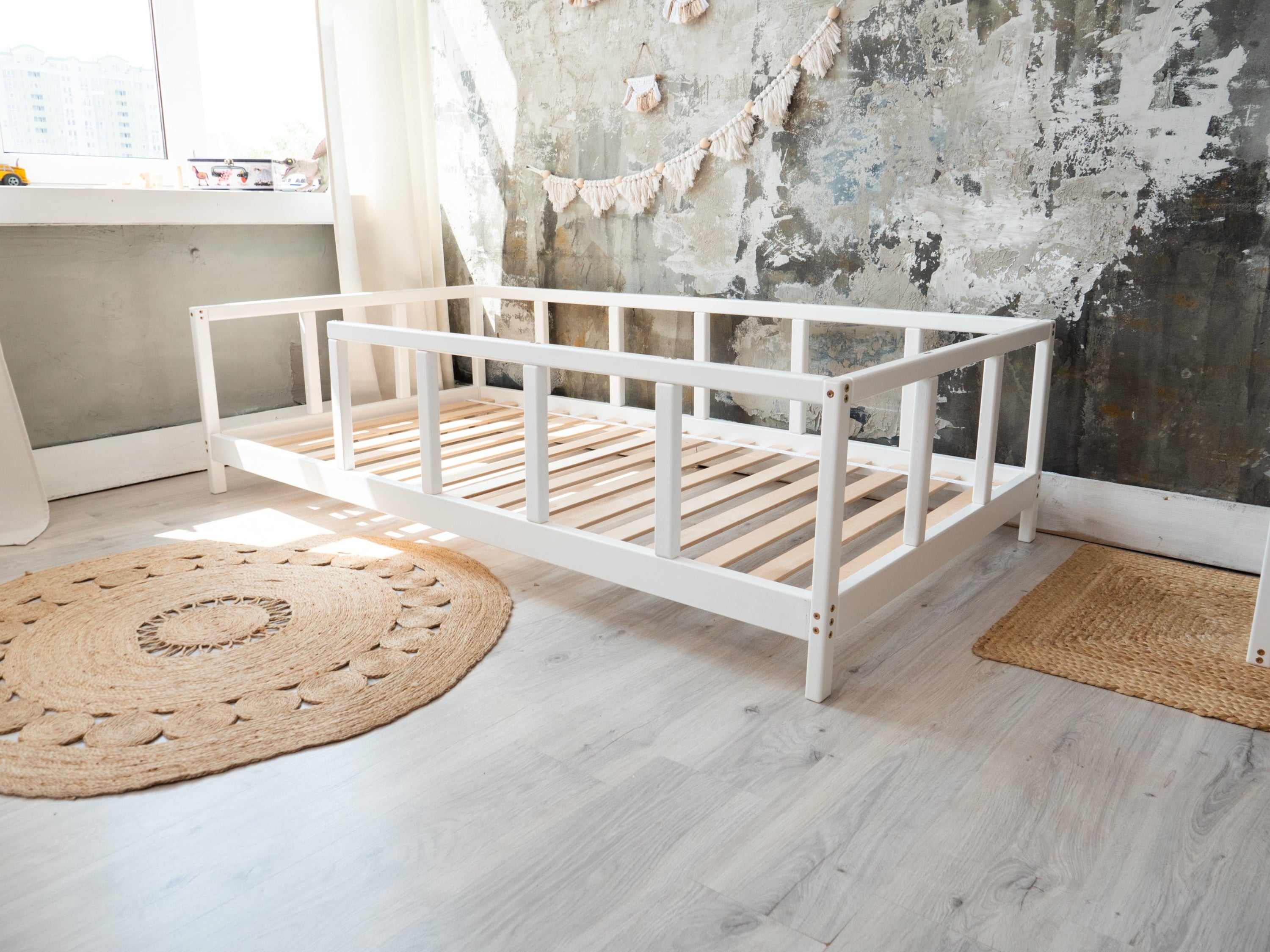 montessori twin bed with rails