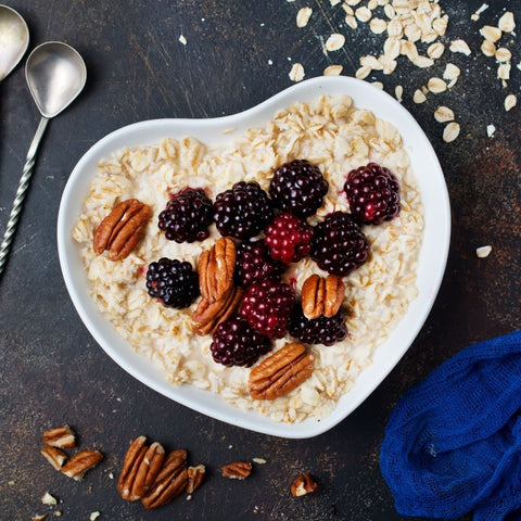 porridge with coconut and berries