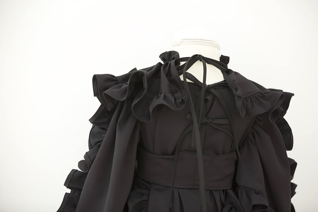 all-black-ribbon-dress | stylish-child-costume-rental | heartmelt | kids-dress&formal