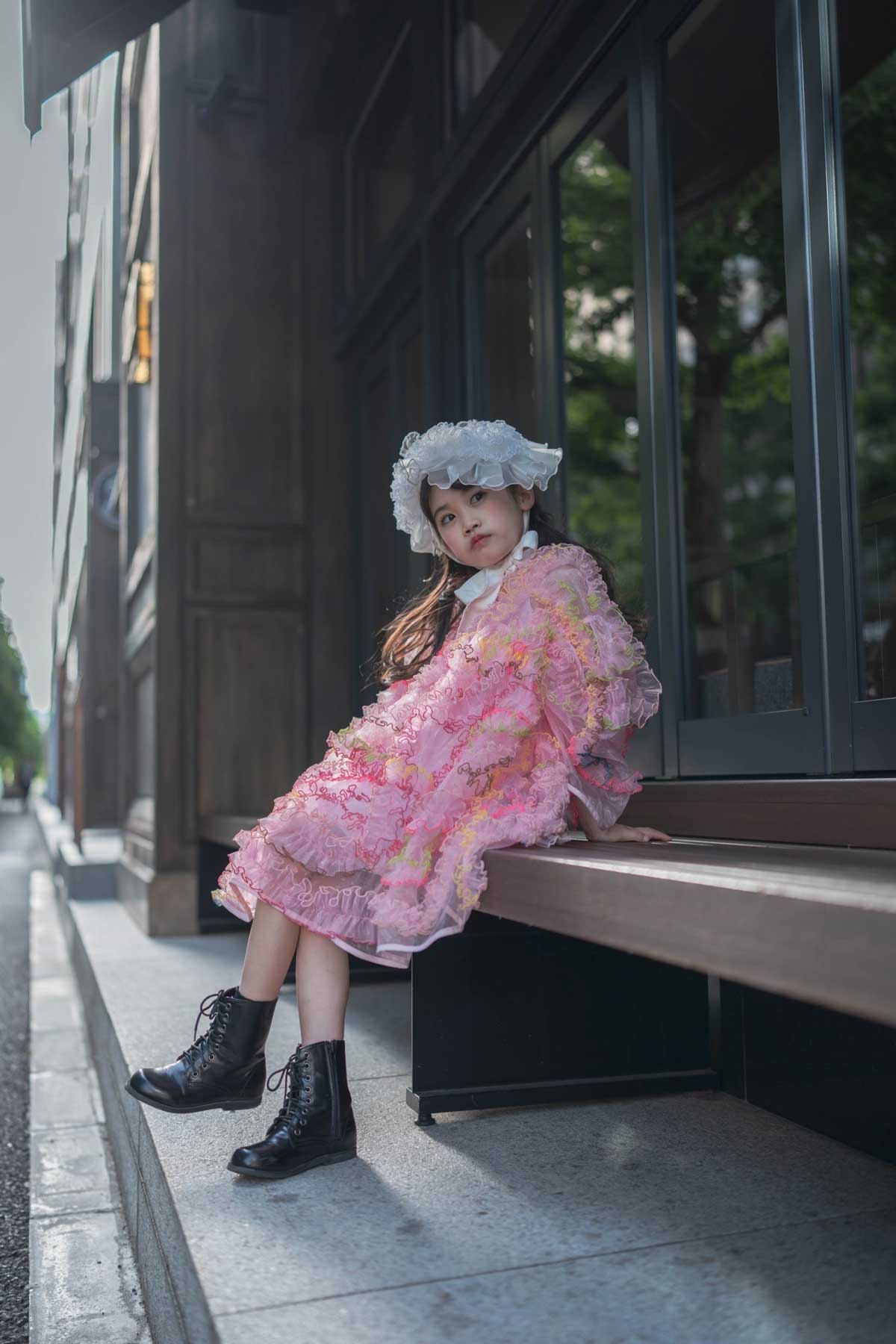 SAKURAのエッジングチュールドレス | 子供のおしゃれなレンタル衣装 - heartmelt | キッズドレス