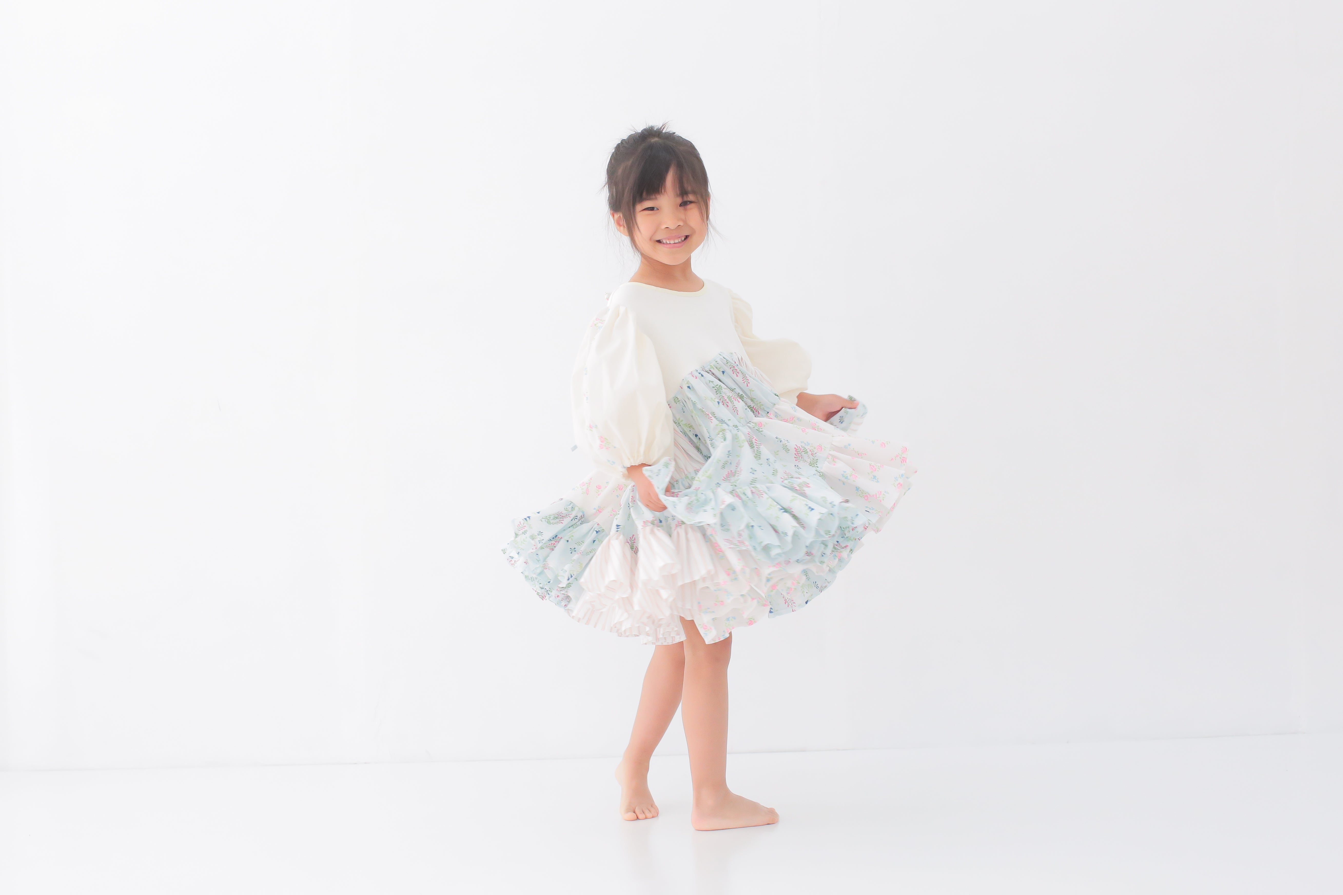 Flower Garden Pannier Dress | Stylish Kids Costume Rental | heartmelt