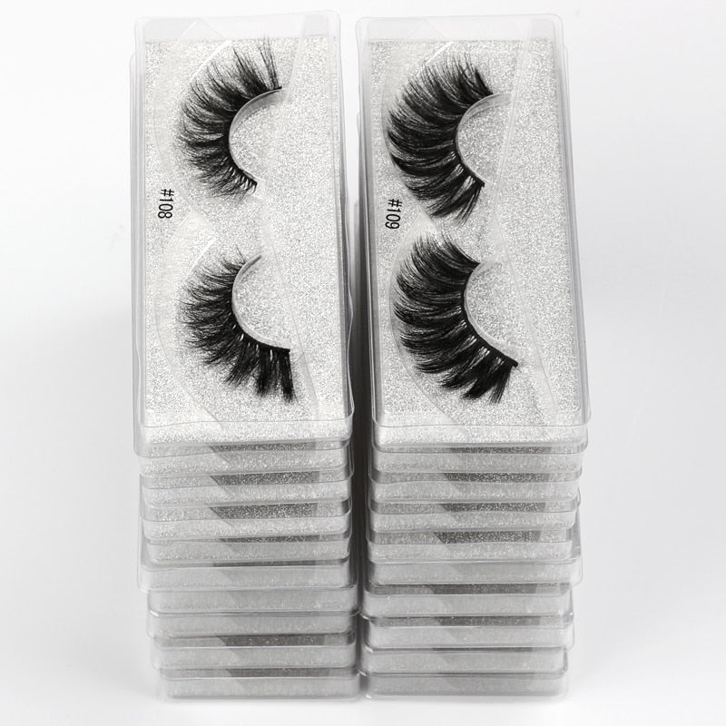 20/100 PCS Lashes In Bulk Mix 3d Lashes Wholesale Eyelashes Natural Eyelashes Wholesale False Eyelashes Makeup Lashes