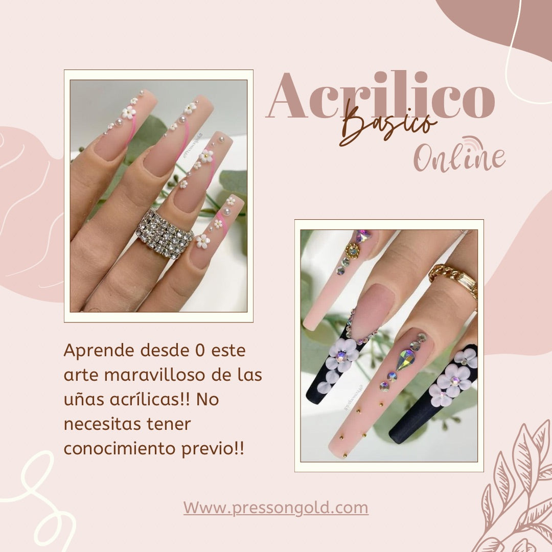 Acrilico inicial ONLINE – Press on Gold
