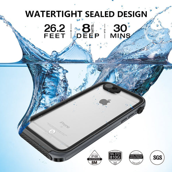 BELTRON aquaLife Waterproof, Shock & Drop Proof, Dirt Proof, Heavy Duty Case Compatible with: iPhone 6/6S (IP68 Rated, MIL-STD-810G Certified) Features: 360Â° Watertight Sealed Design