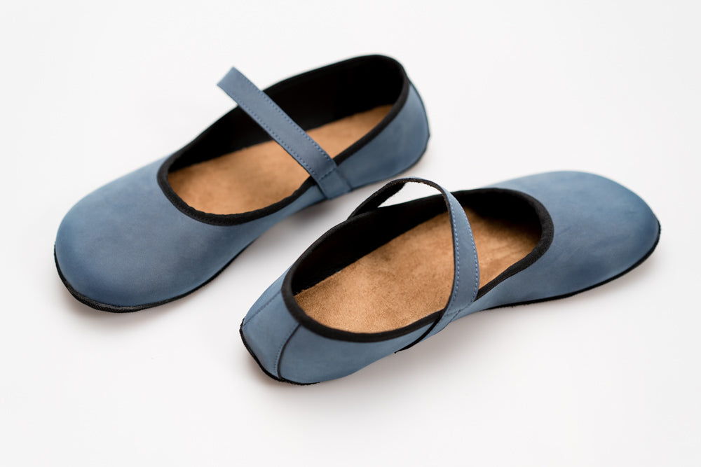Ananda Comfort blue ballet flats. So comfortable! - SALE | Ahinsa shoes 👣