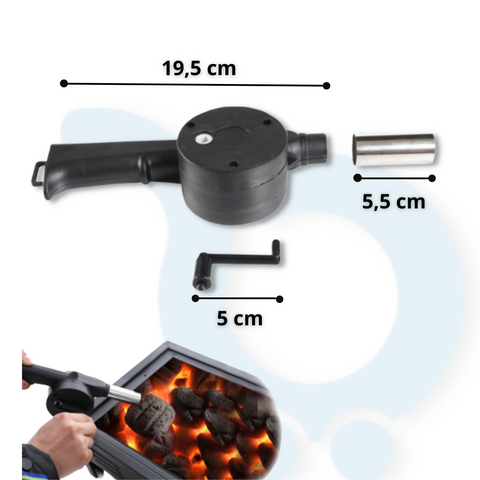 Soprador Manual para Churrasqueiras e Lareiras à Carvão